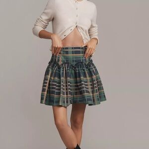 Mare Mare drop waist plaid mini skirt